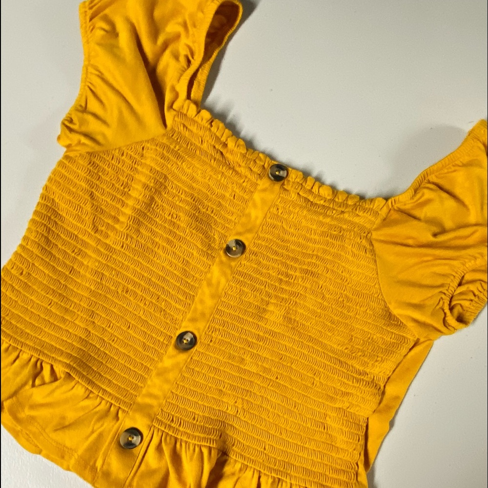 No Boundaries Shirt NWOT Mustard color
